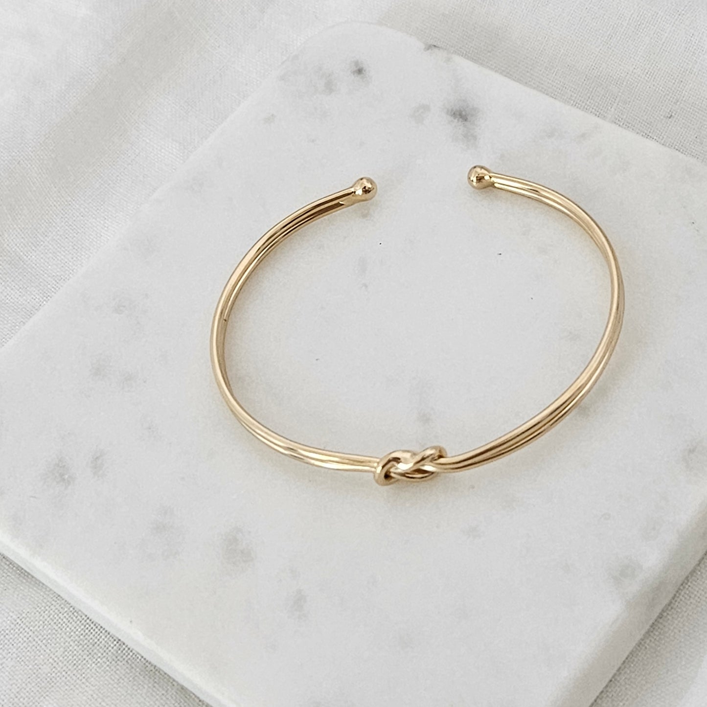 Pretzel Gold Bangle bridesmaid bracelet oval bangle