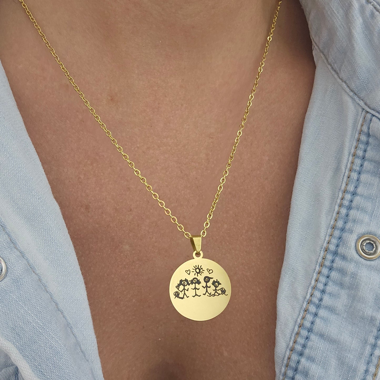 Custom Handwriting Necklace Fingerprint Necklace Personalized Handwriting Jewelry Gift