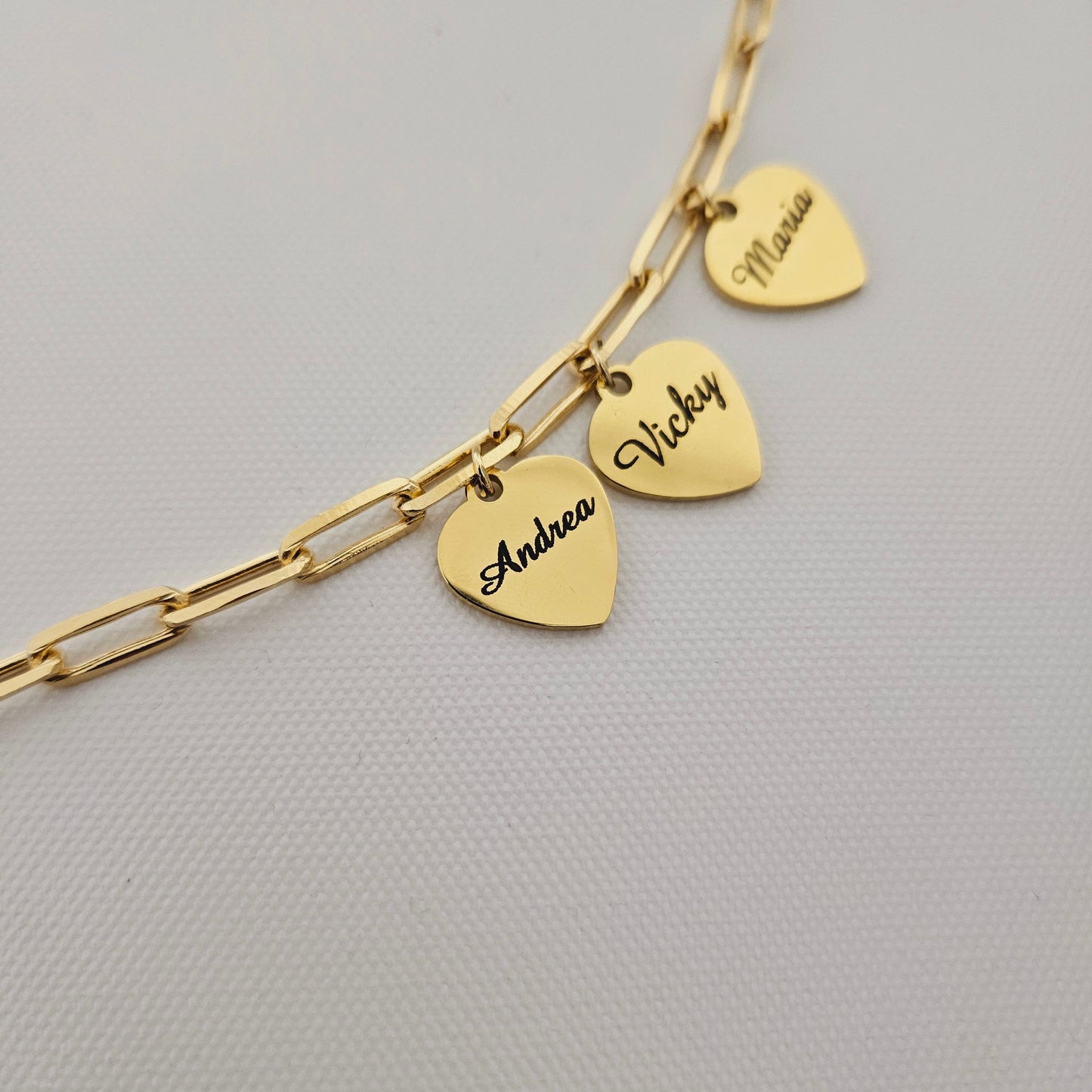 Personalized Heart Bracelet Engraved Bracelet family gift