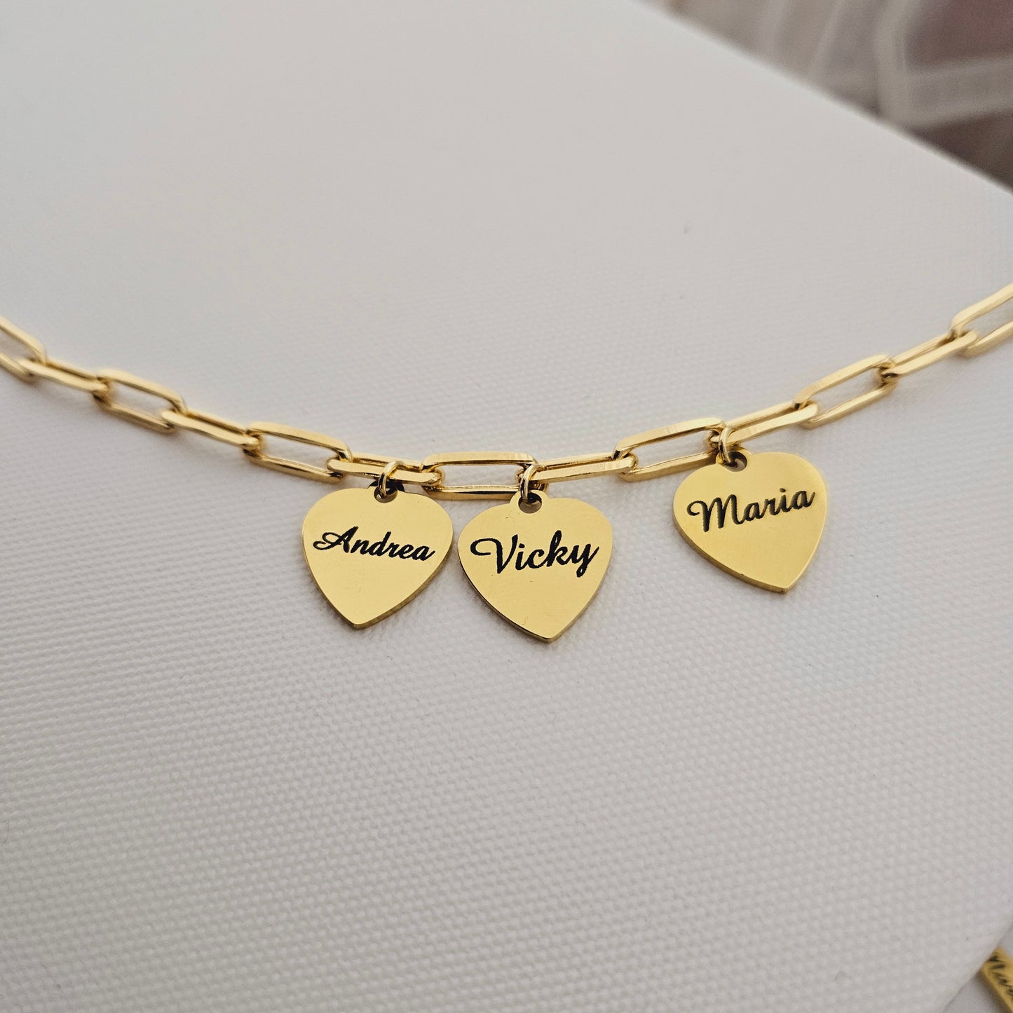 Personalized Heart Bracelet Engraved Bracelet family gift