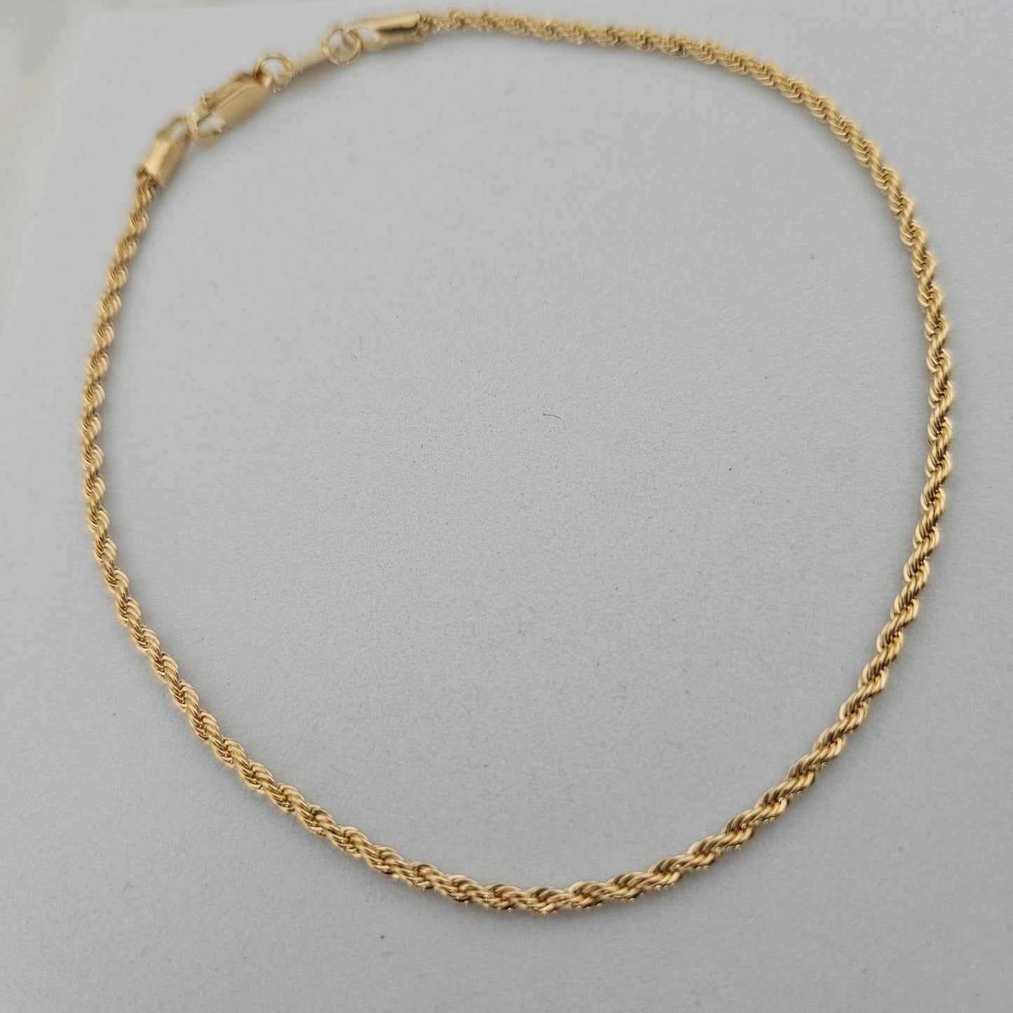 18k Gold Flilled dainty anklet for woman, Butterfly Anklet, Gold Rope Anklet, mariner Anklet