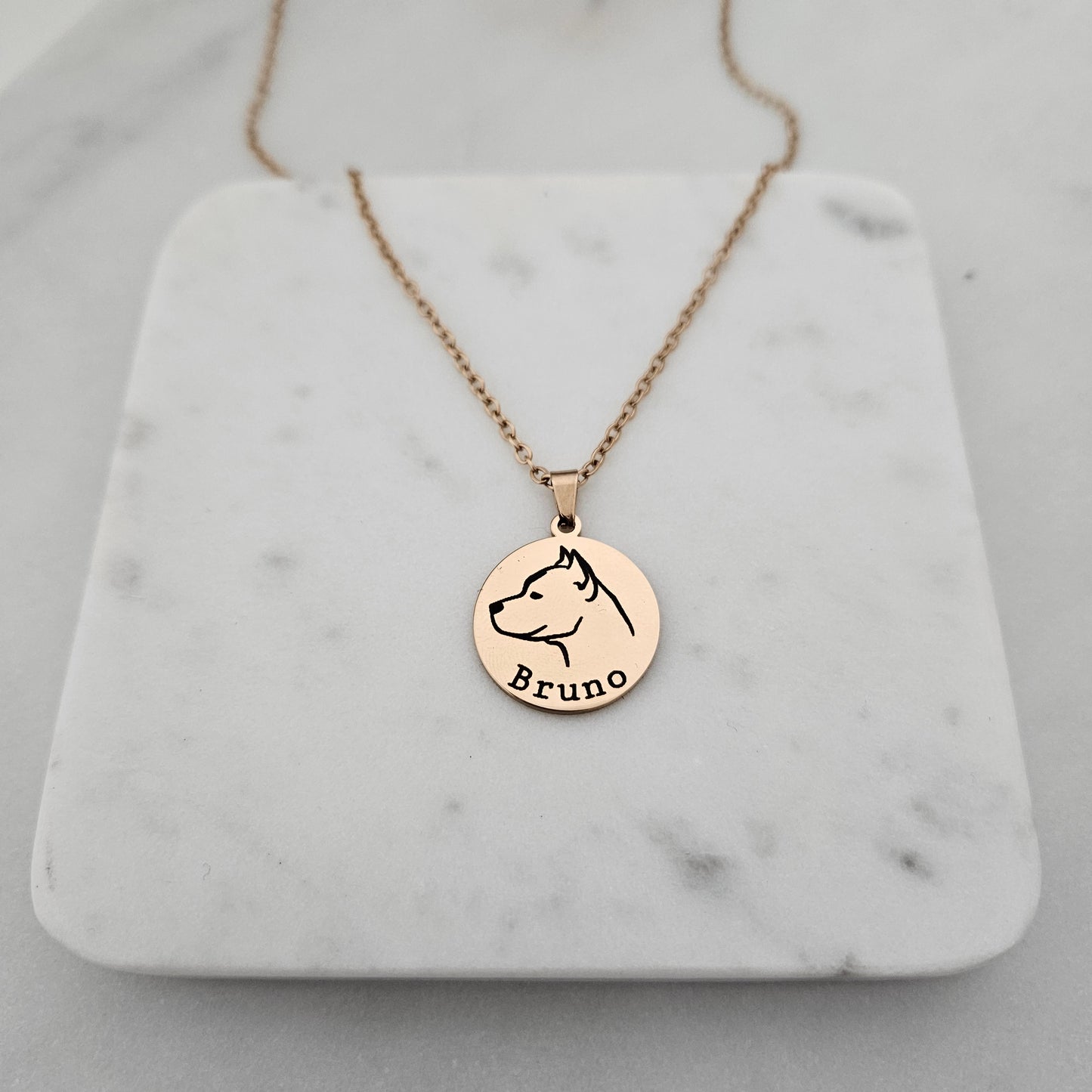 Pet Portrait Necklace Custom Pet Portrait Dog Necklace Sterling Silver Pet Gift Jewelry Memorial