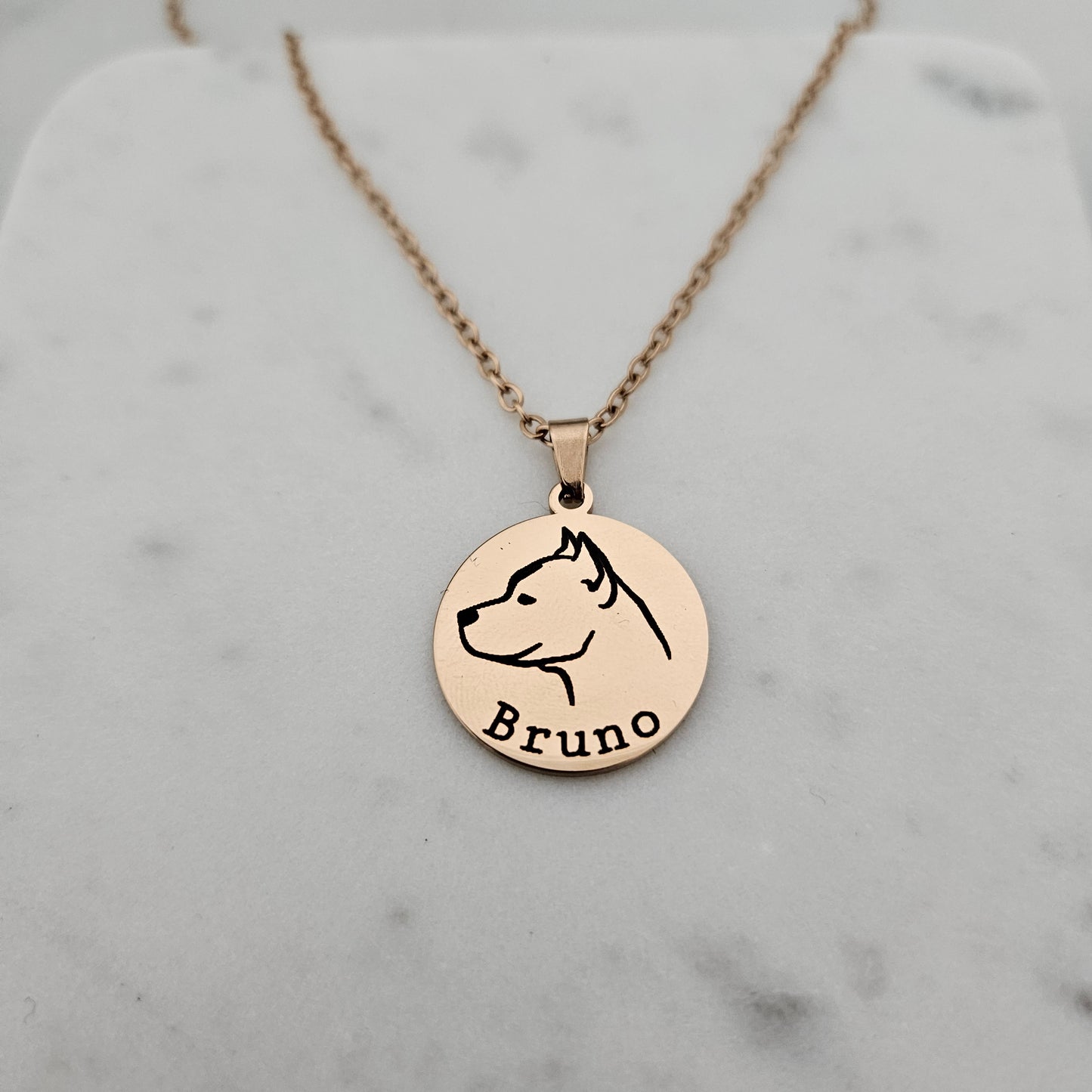 Pet Portrait Necklace Custom Pet Portrait Dog Necklace Sterling Silver Pet Gift Jewelry Memorial