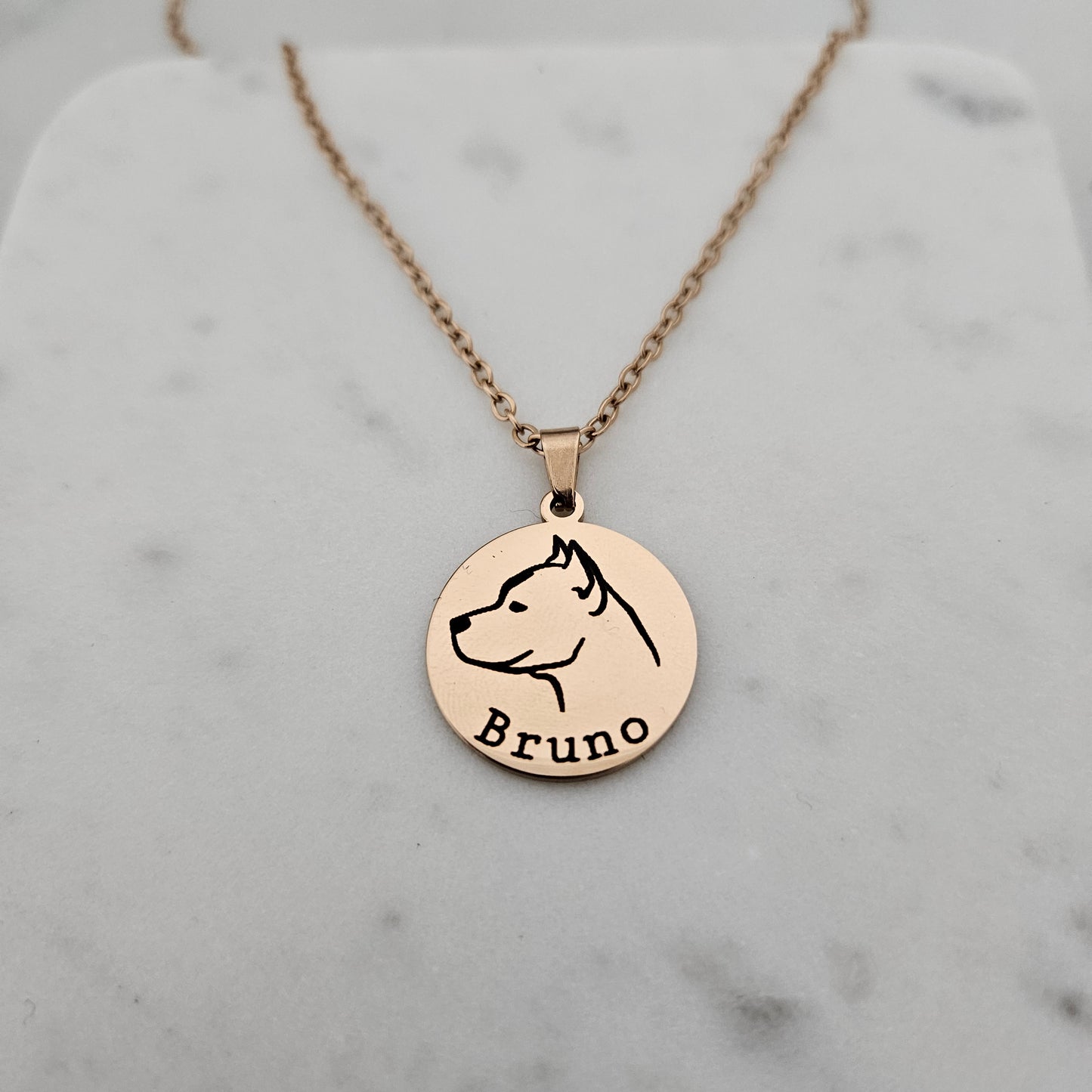 Pet Portrait Necklace Custom Pet Portrait Dog Necklace Sterling Silver Pet Gift Jewelry Memorial