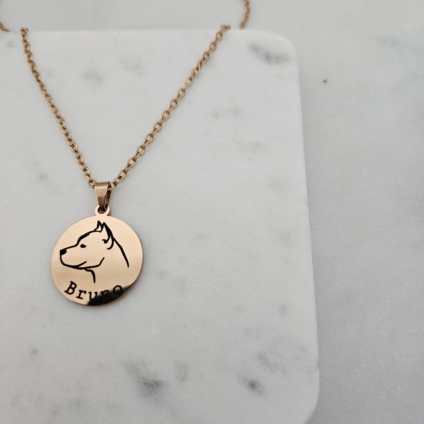 Pet Portrait Necklace Custom Pet Portrait Dog Necklace Sterling Silver Pet Gift Jewelry Memorial