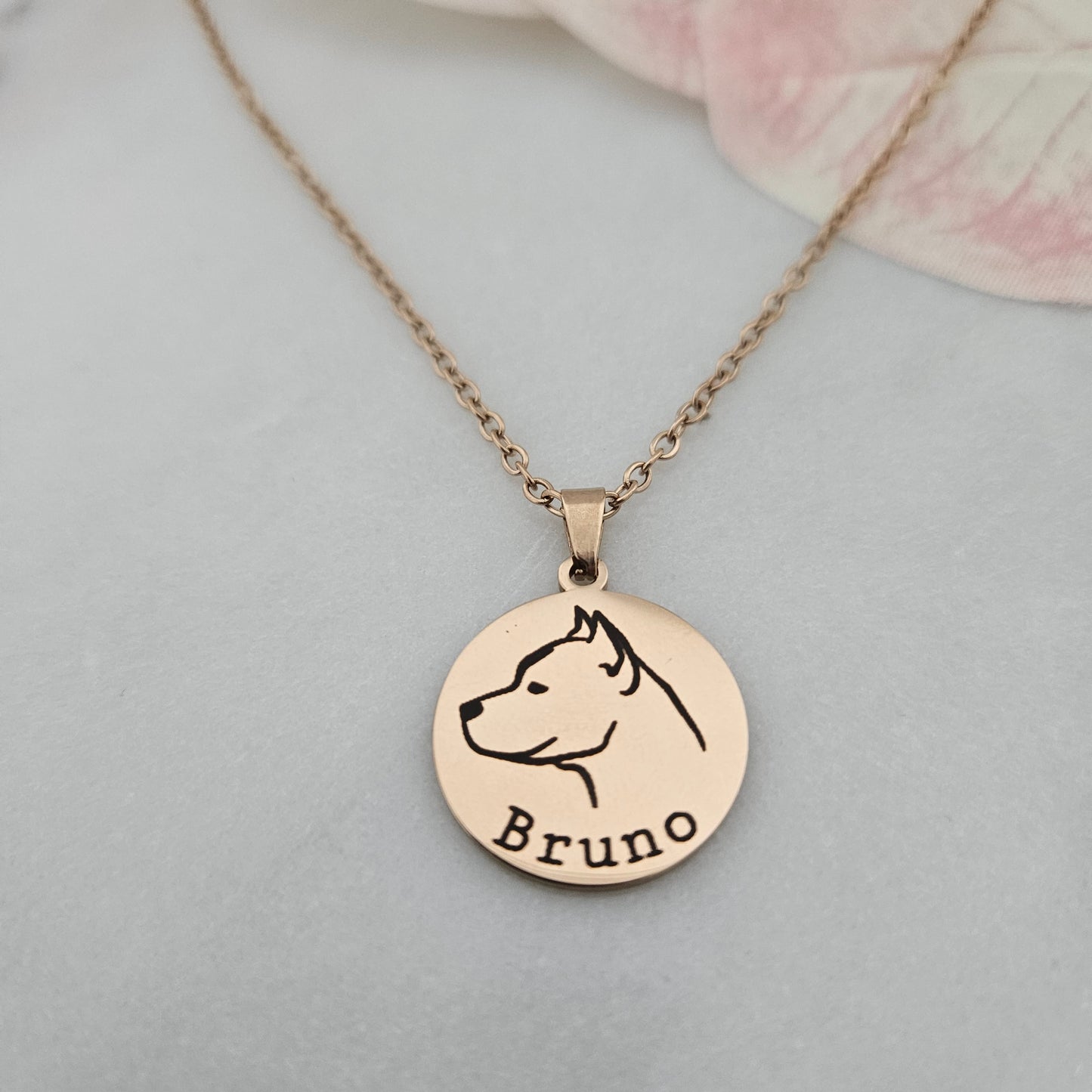 Pet Portrait Necklace Custom Pet Portrait Dog Necklace Sterling Silver Pet Gift Jewelry Memorial