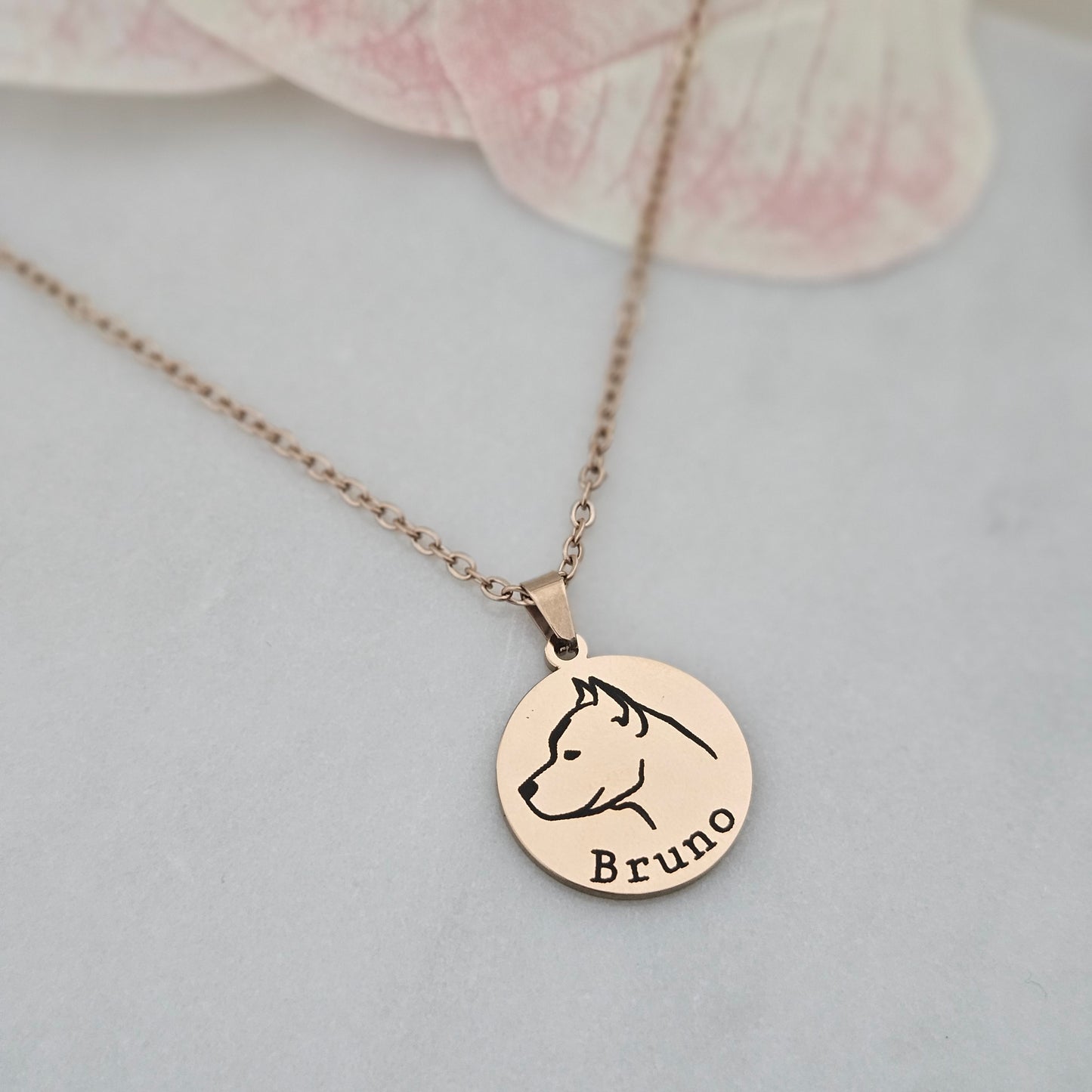 Pet Portrait Necklace Custom Pet Portrait Dog Necklace Sterling Silver Pet Gift Jewelry Memorial