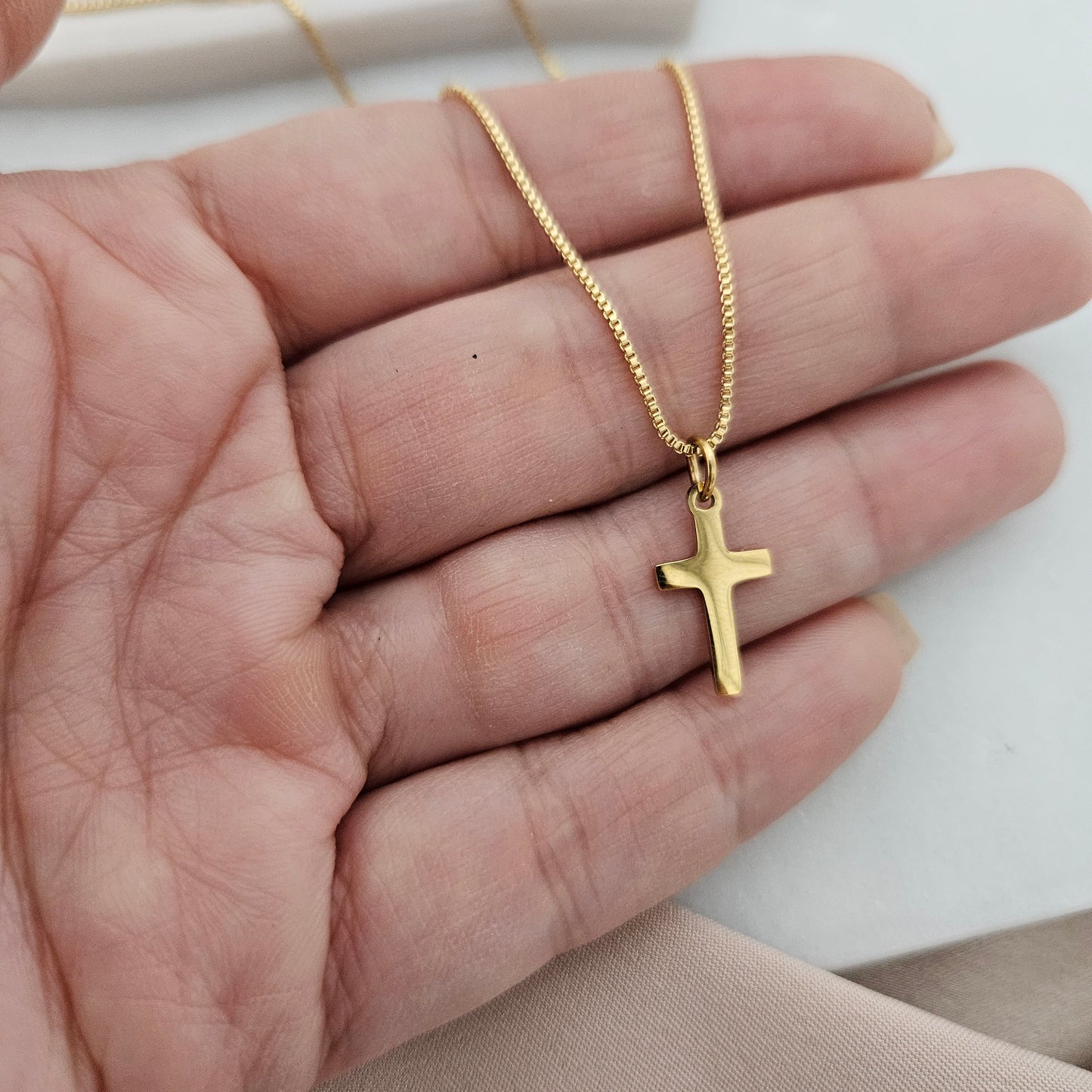 Baptism Baby Necklace, Gifts For boys, Gifts For Girls, first communion necklace, 18k Gold Filled