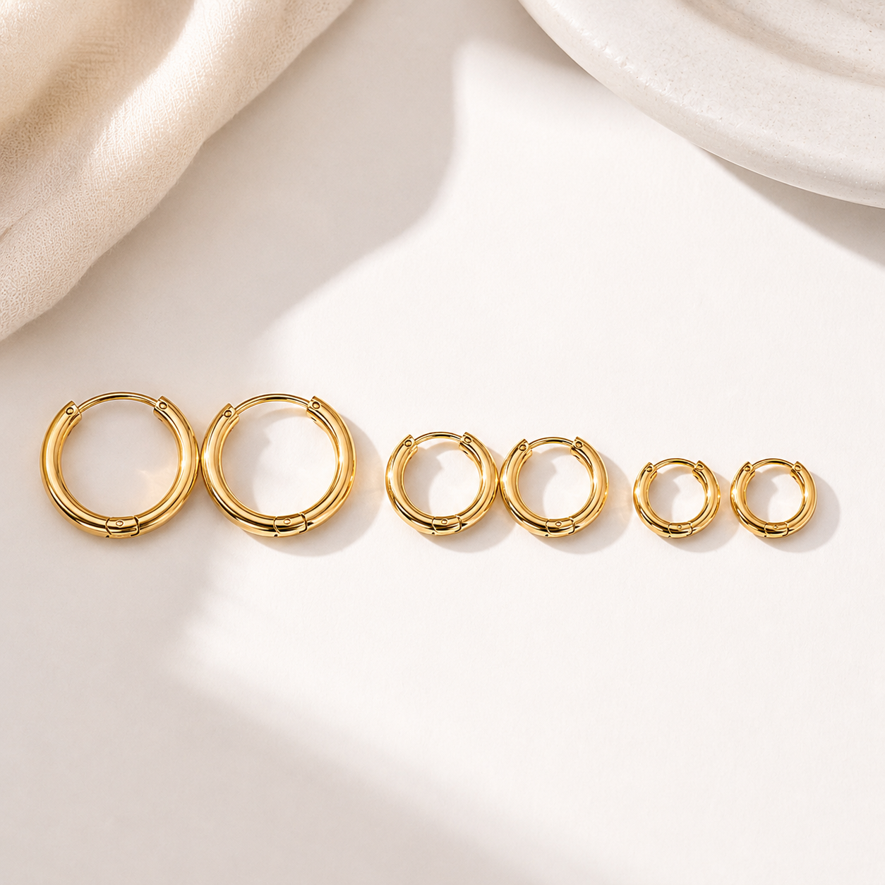 Simple Thick Huggie Hoop Small Hoop Tiny Hoop Earrings Gold Thick Huggie Hoop Earrings