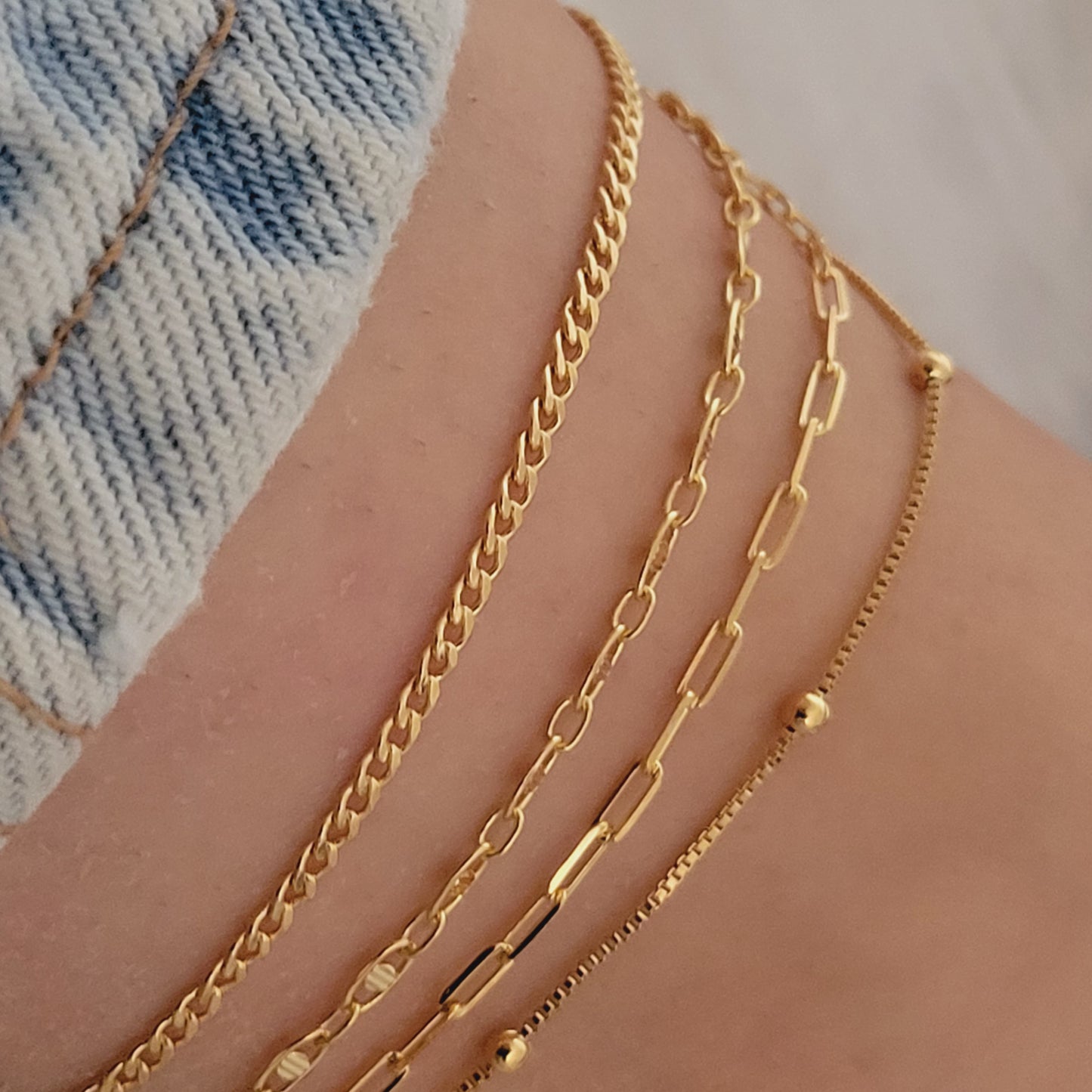 Minimalist Anklets Dainty Anklet for Woman Figaro Anklet Bracelet Gold Anklet Chain