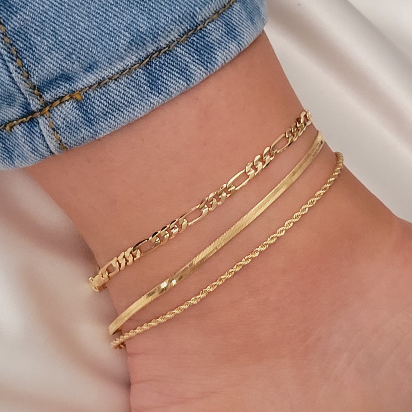 VIP Gold Anklet Set Dainty Anklet For Women 18k Gold Filled