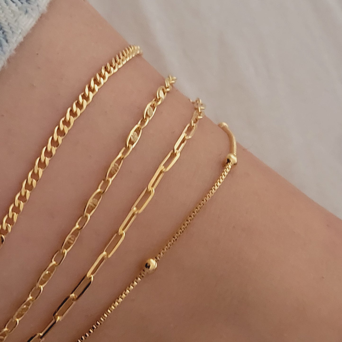 Minimalist Anklets Dainty Anklet for Woman Figaro Anklet Bracelet Gold Anklet Chain