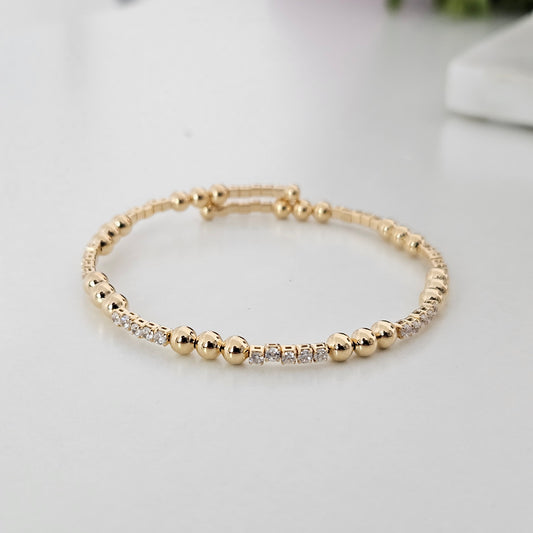 Tennis Bangle Bracelet Minimalist Cubic