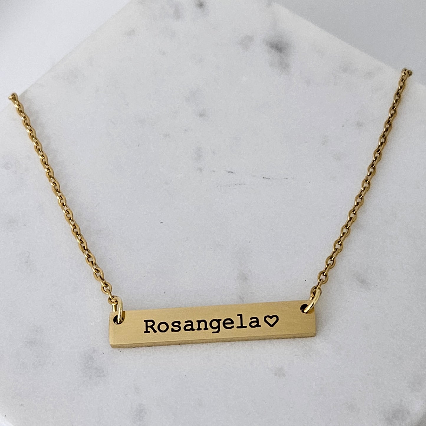 Custom Bar Name Necklace, Personalized Jewelry, Handwriting jewelry, Gift For Mom