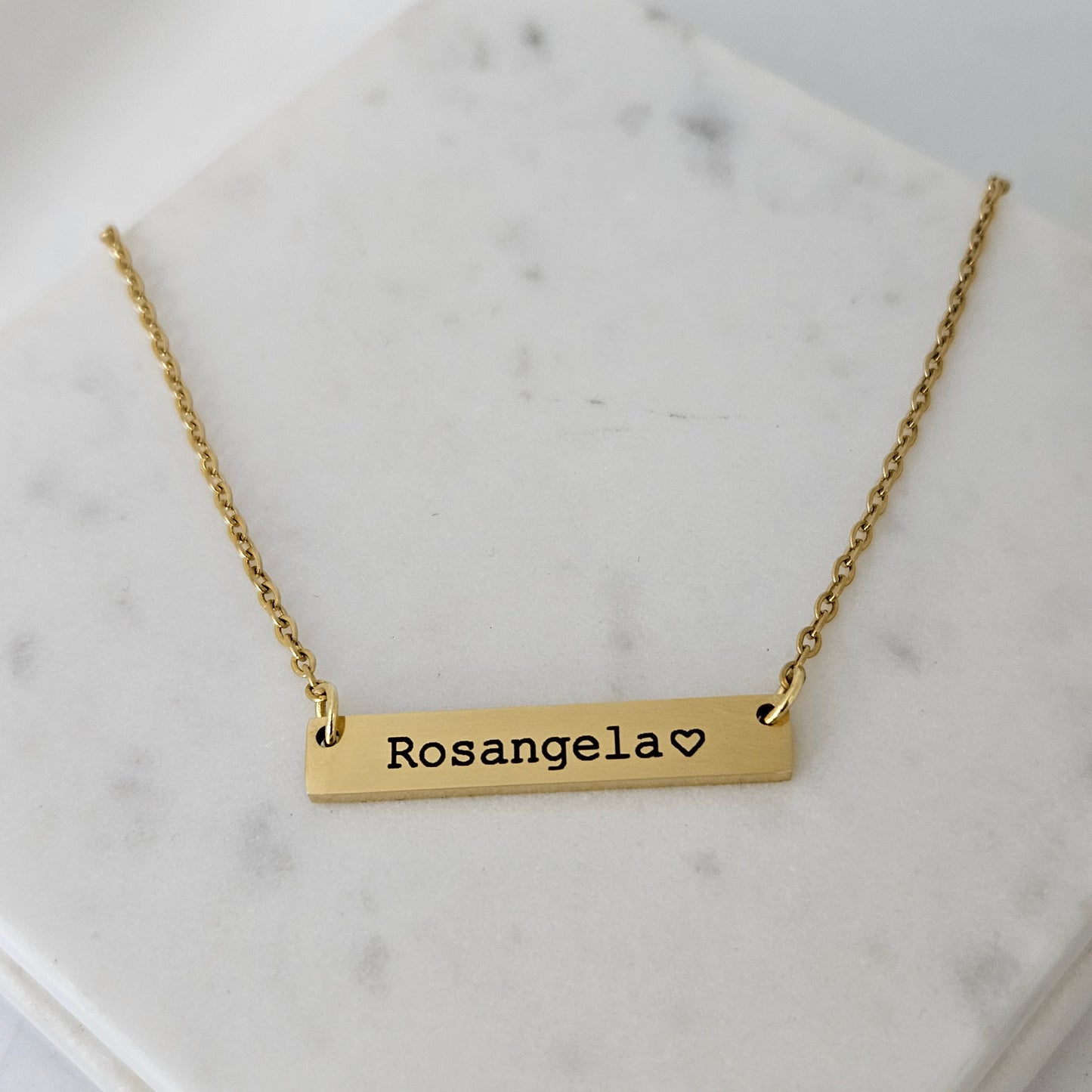 Custom Bar Name Necklace, Personalized Jewelry, Handwriting jewelry, Gift For Mom