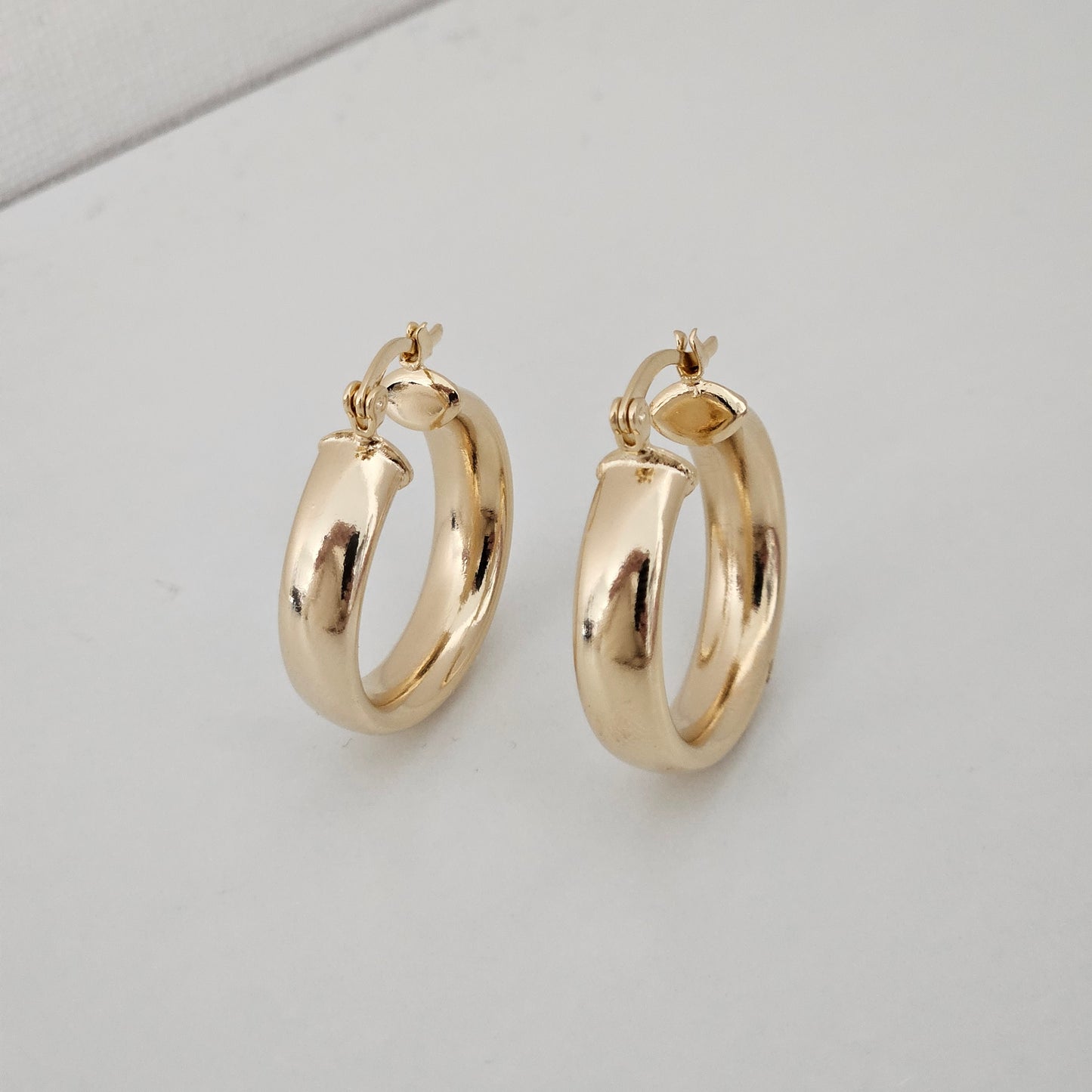 Kalea Flat Gold  Hoop, Light weight Hoop, Big Hoop Earrings, Medium Hoop Earrings, Small Hoop Earrings