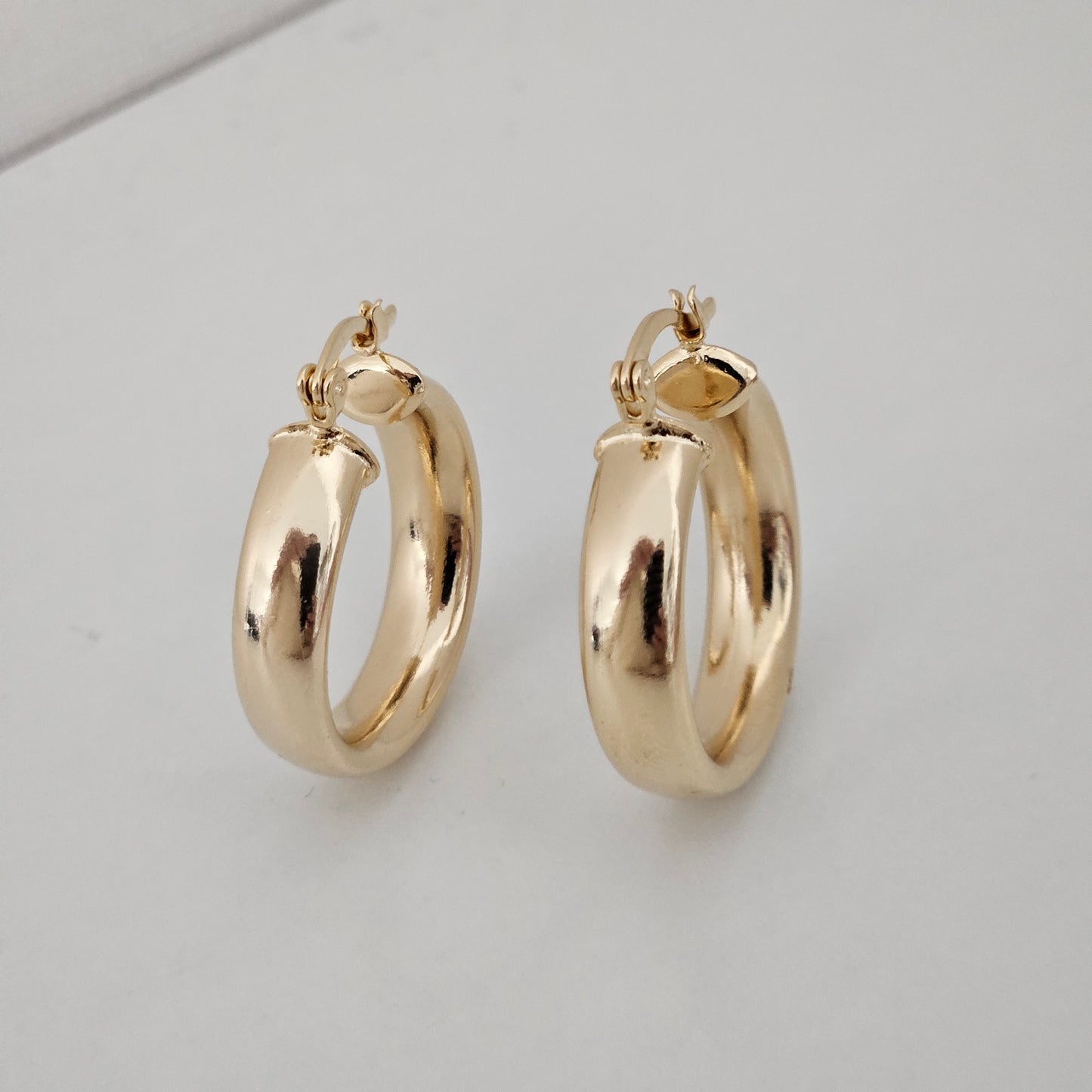 Kalea Flat Gold  Hoop, Light weight Hoop, Big Hoop Earrings, Medium Hoop Earrings, Small Hoop Earrings