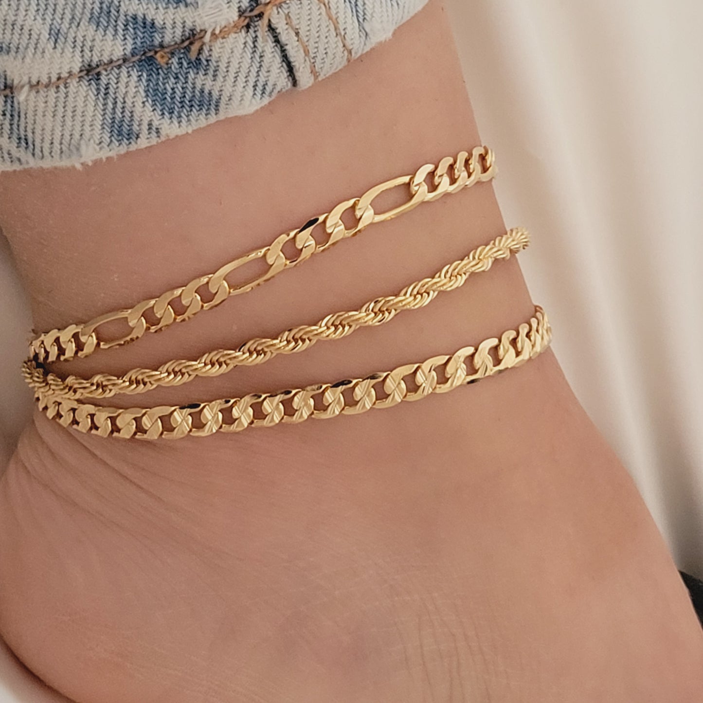 Cute Anklet Luxury Anklet Set Waterproof Anti Tarnish Anklet for Woman