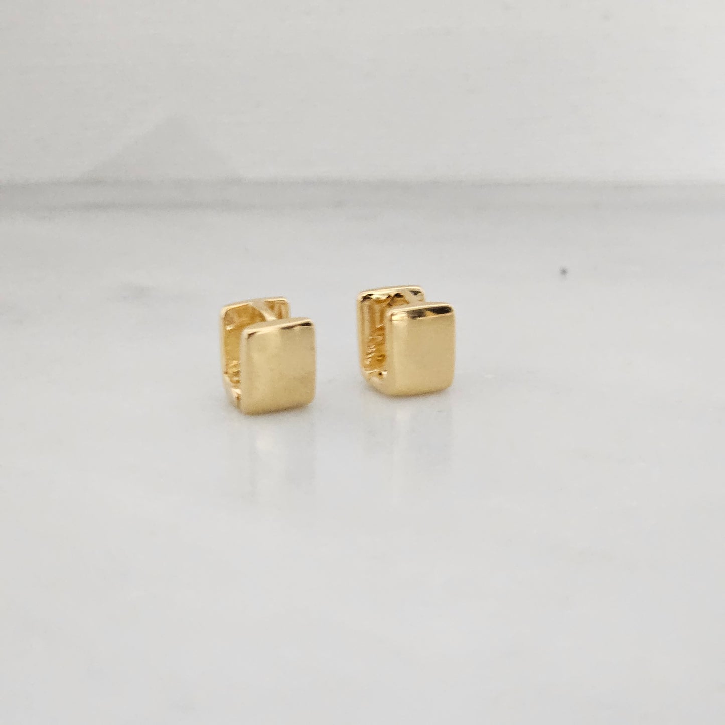 Square Viky Hoop Earrings Gold Huggie Earrings Geometric Earrings