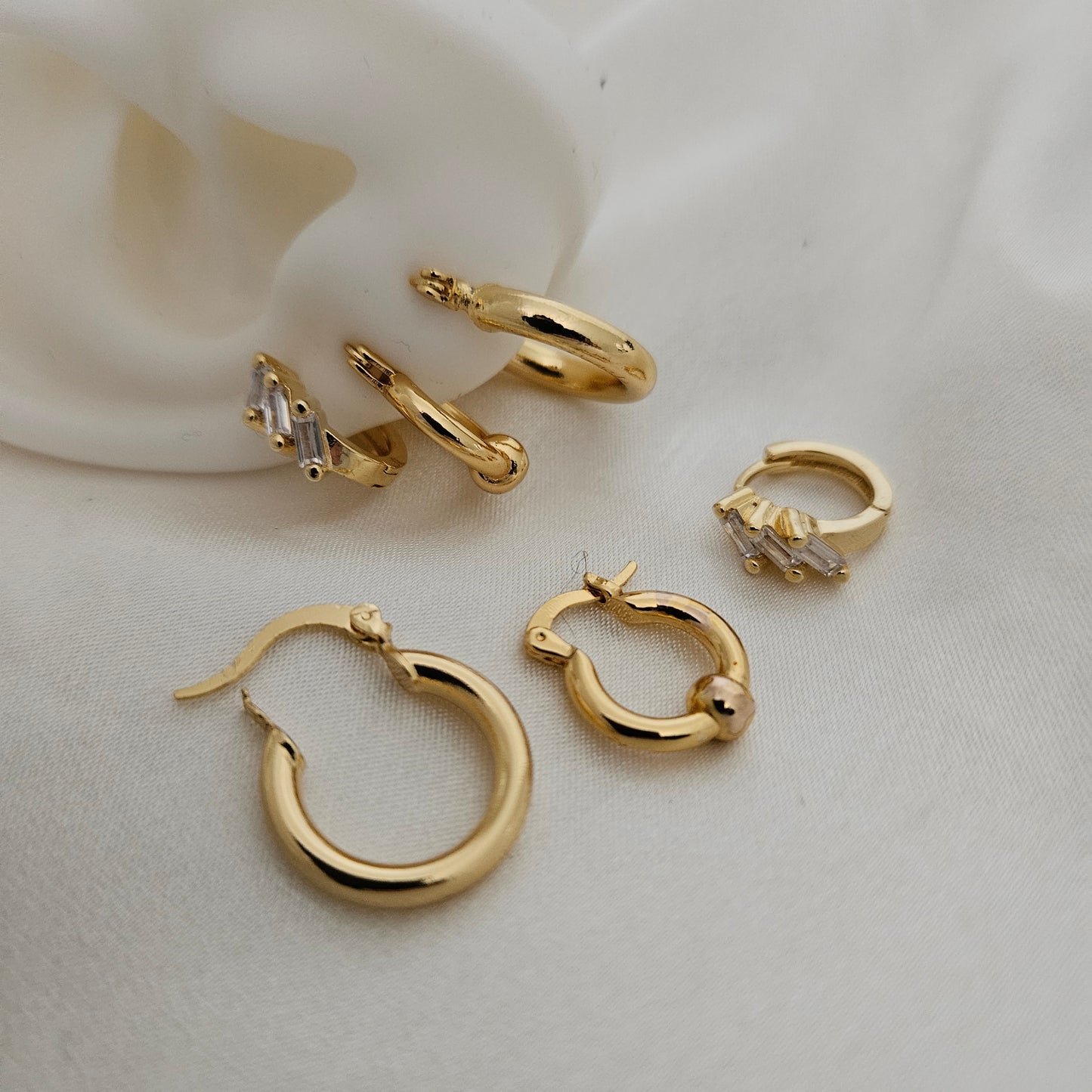 Tiffany Hoop Set 18k Gold Filled Hoop Earrings Set  Small Hoop Earrings Dainty Minimalist