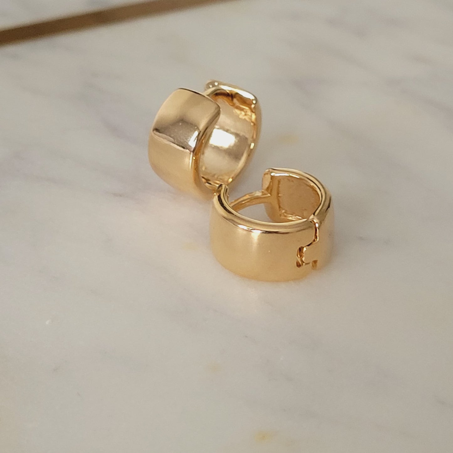 Gold Thick Hoop Earrings, Silver Thick Earrings, Chunky Hoop earrings