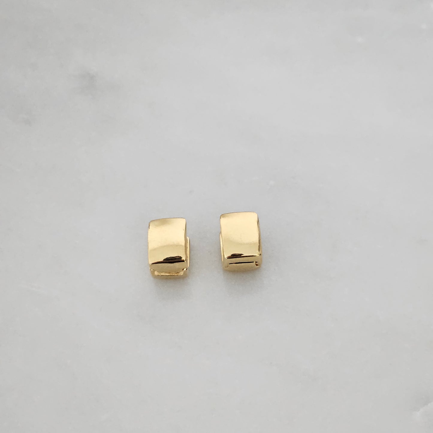 Square Viky Hoop Earrings Gold Huggie Earrings Geometric Earrings