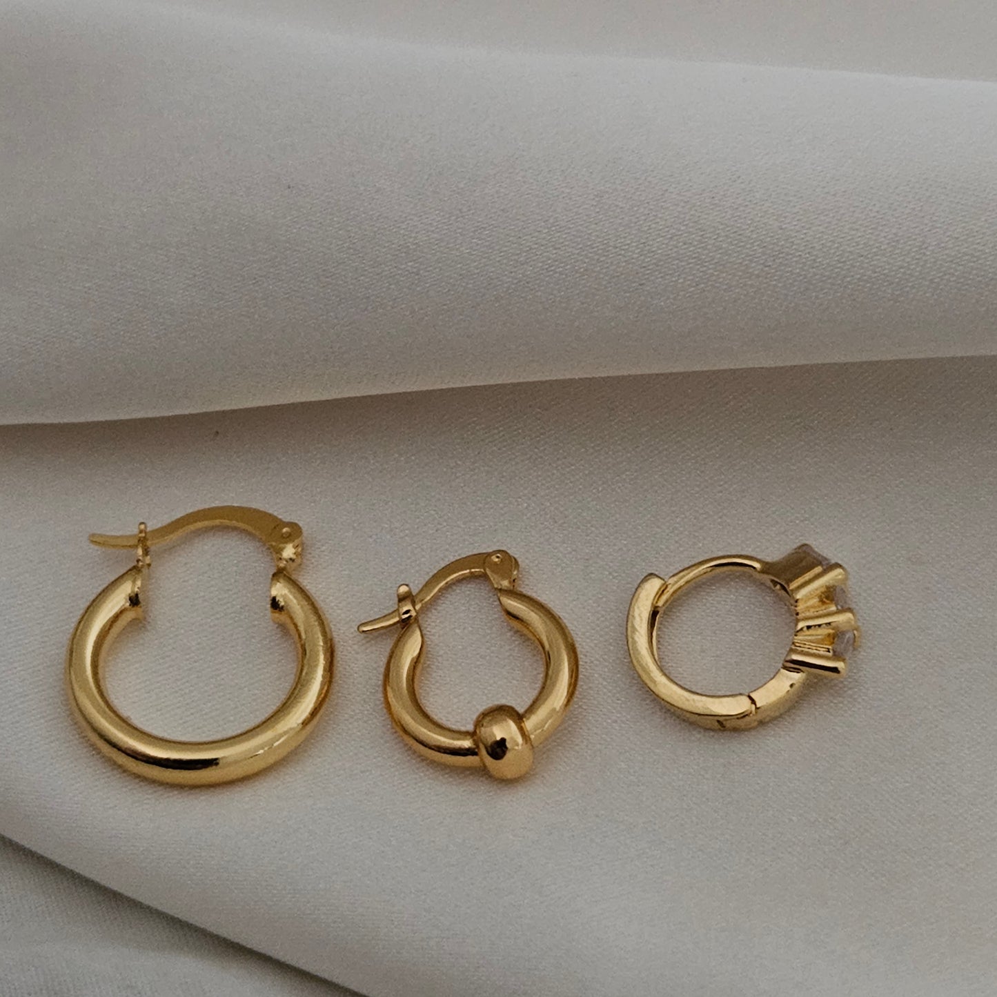 Tiffany Hoop Set 18k Gold Filled Hoop Earrings Set  Small Hoop Earrings Dainty Minimalist