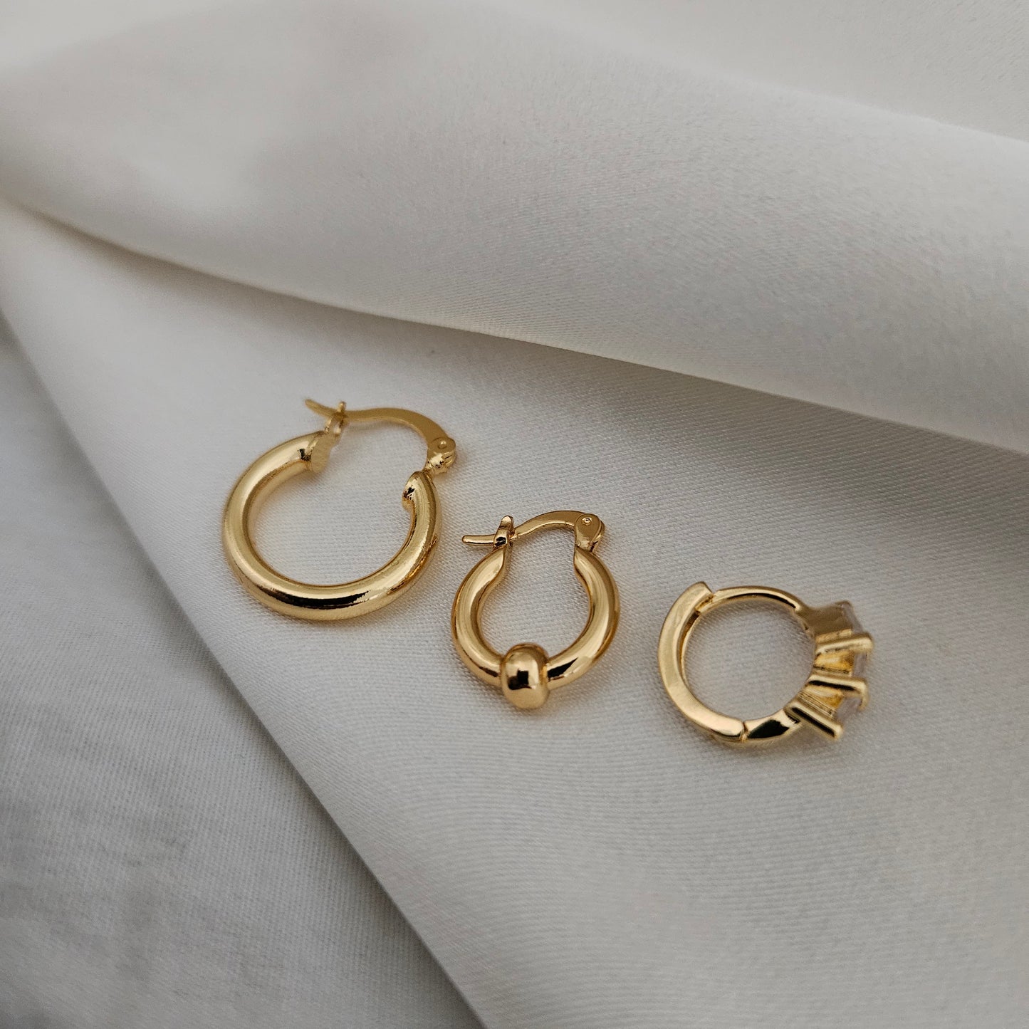 Tiffany Hoop Set 18k Gold Filled Hoop Earrings Set  Small Hoop Earrings Dainty Minimalist