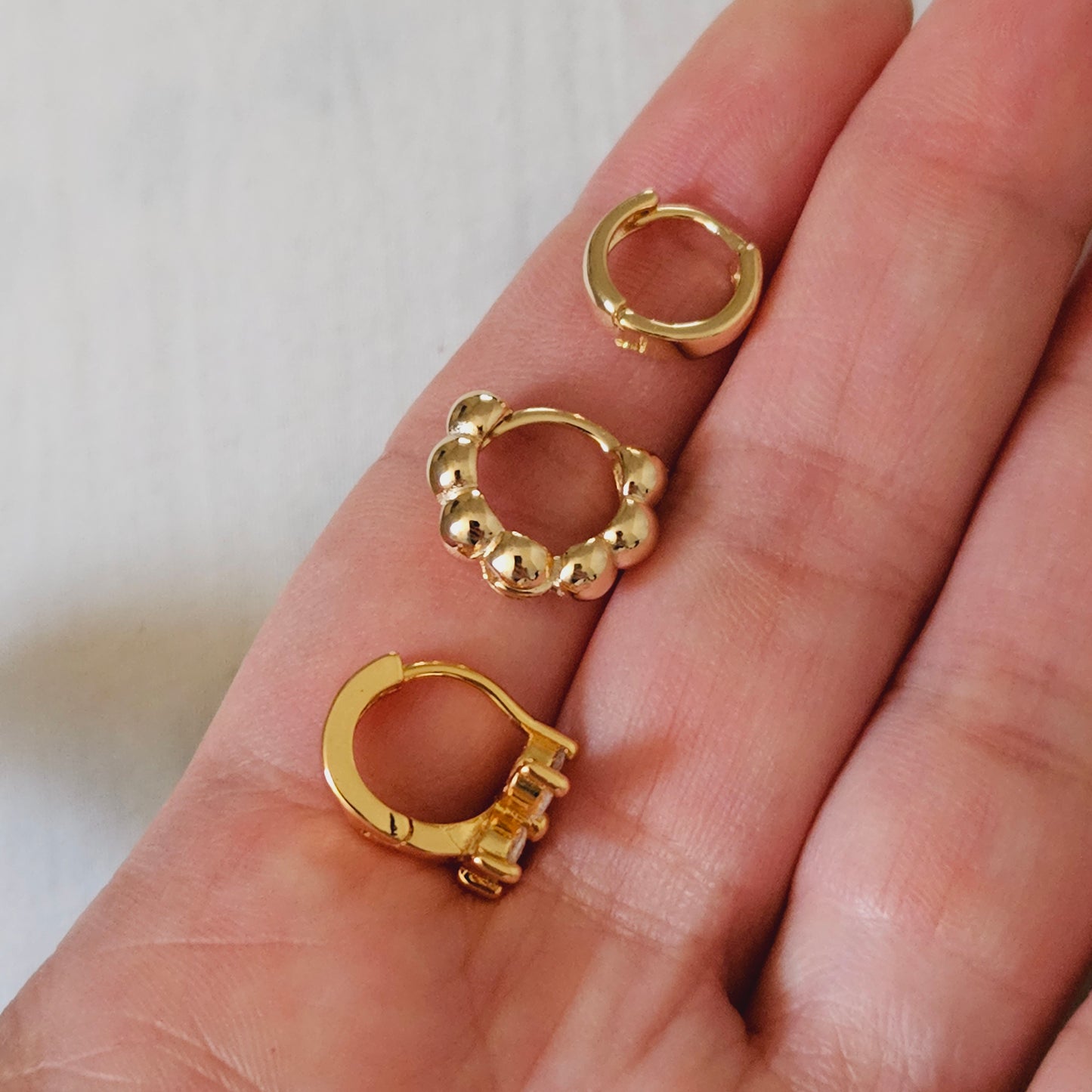 Alaia Small gold filled Hoop Earring Set Minimalist Earrings