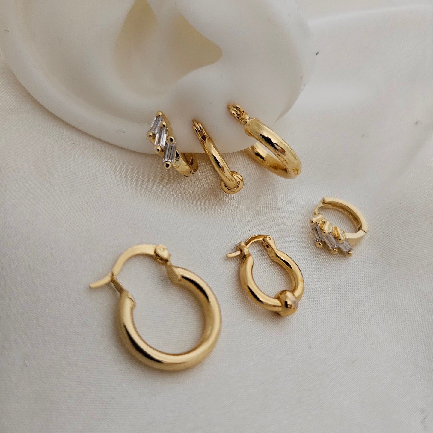 Tiffany Hoop Set 18k Gold Filled Hoop Earrings Set  Small Hoop Earrings Dainty Minimalist