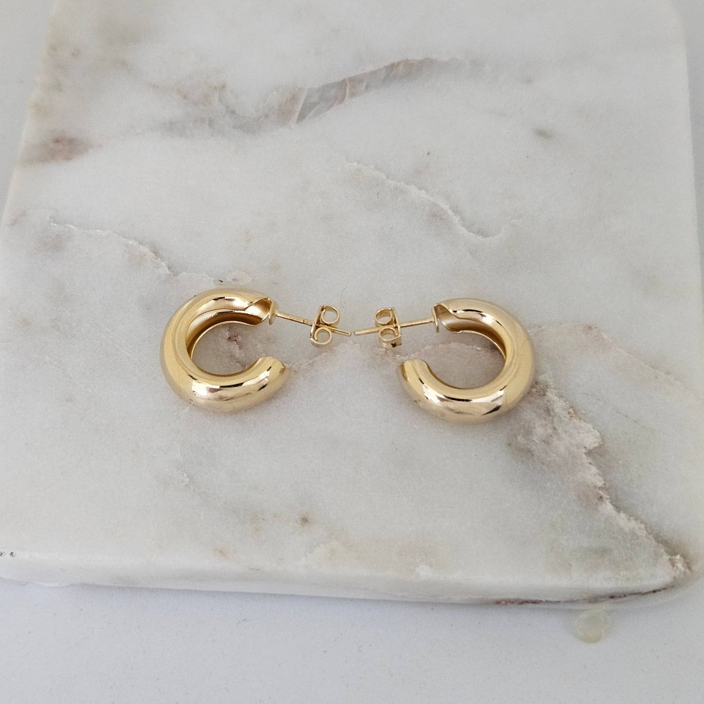 Open Small Hoop Gold and Silver Hoop Earrings Thick Gold Hoops Hoop Earrings for Women