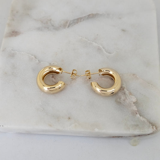 Open Small Hoop Gold and Silver Hoop Earrings Thick Gold Hoops Hoop Earrings for Women