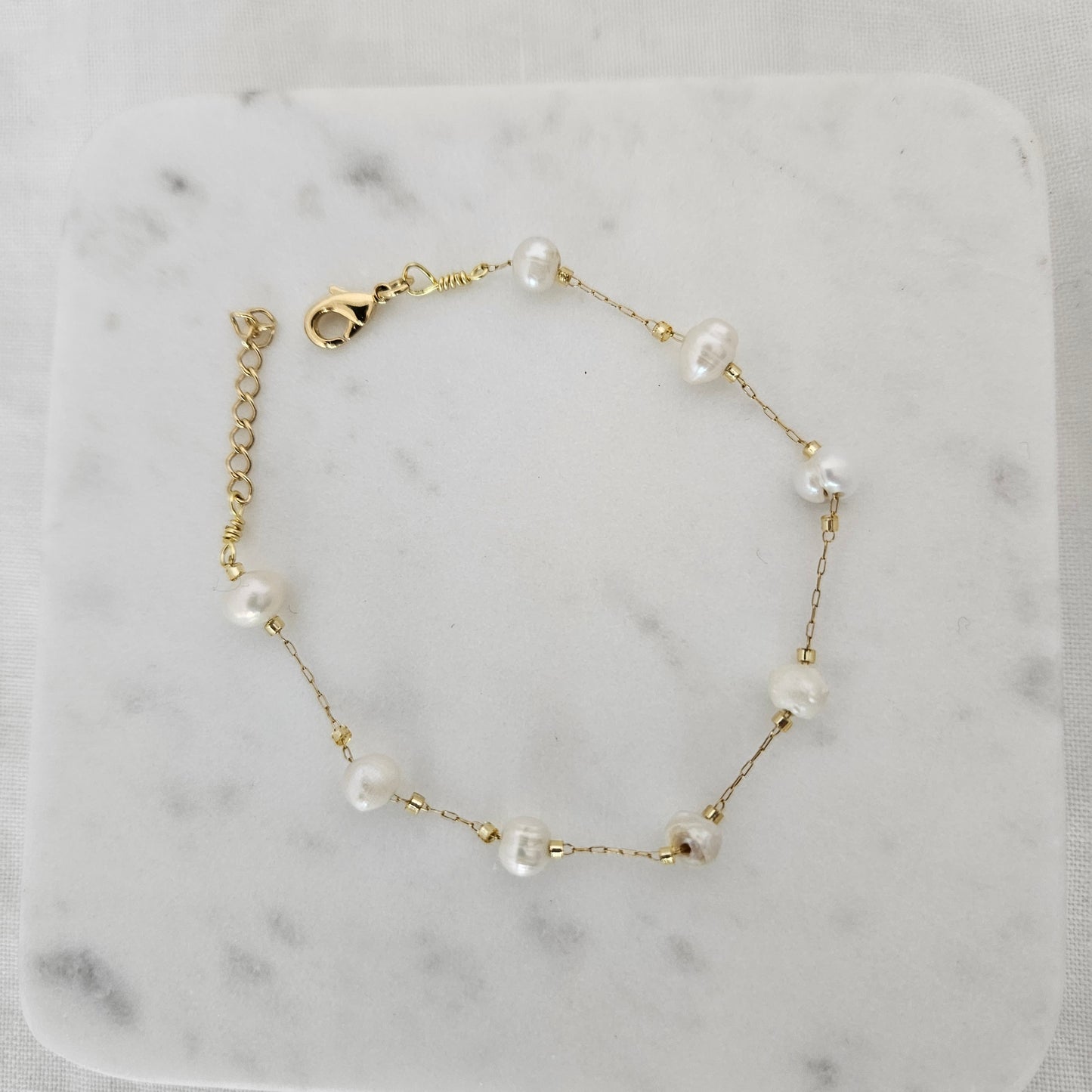 Natural Freshwater Pearl Bracelet Bridesmaid Gift, Birthday Gift for Her