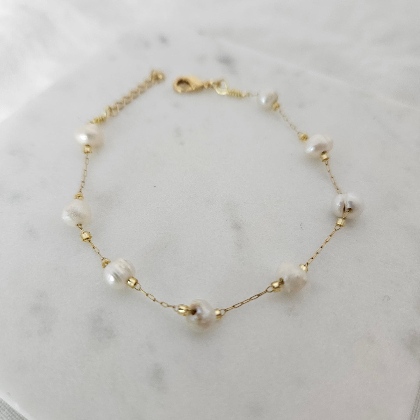 Natural Freshwater Pearl Bracelet Bridesmaid Gift, Birthday Gift for Her