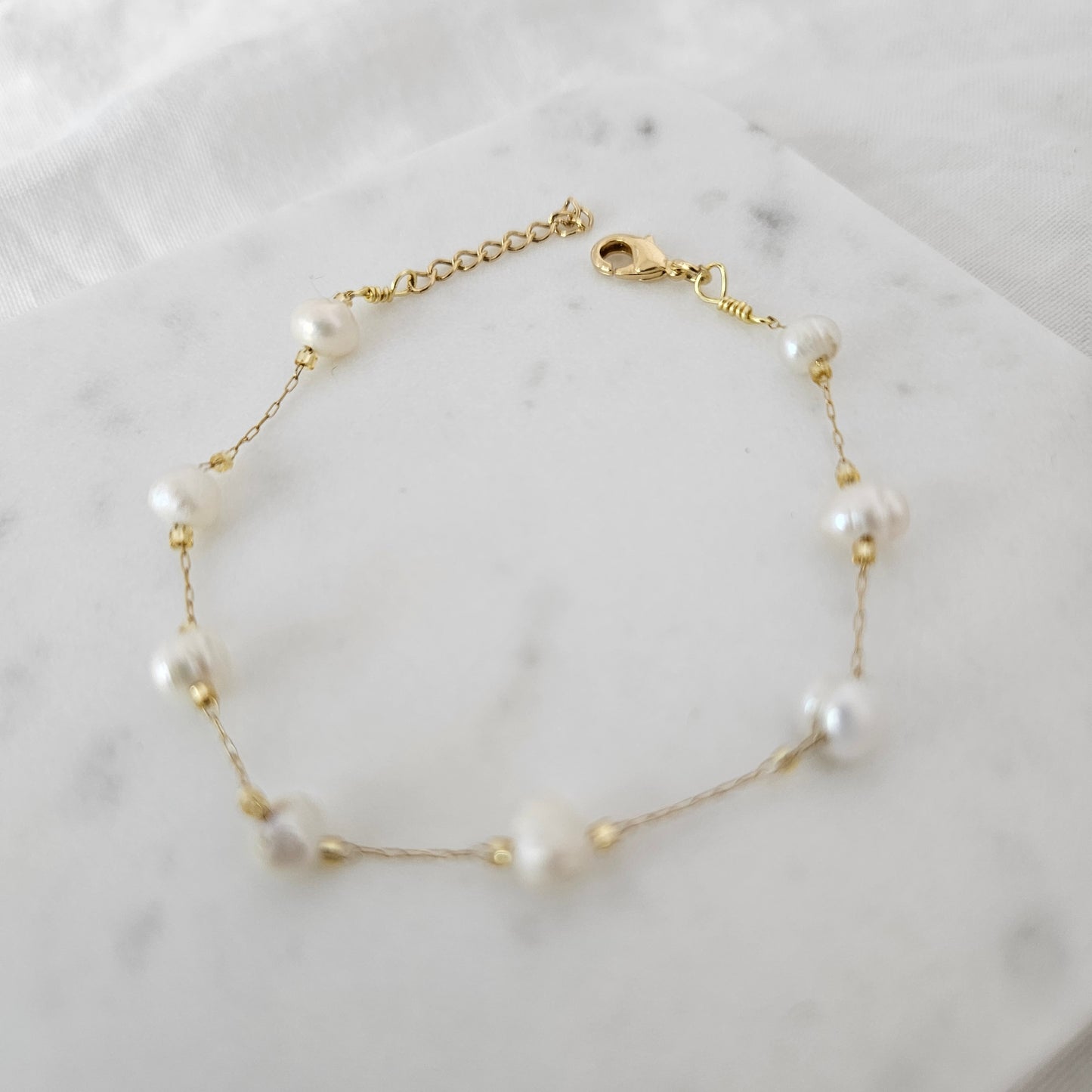 Natural Freshwater Pearl Bracelet Bridesmaid Gift, Birthday Gift for Her