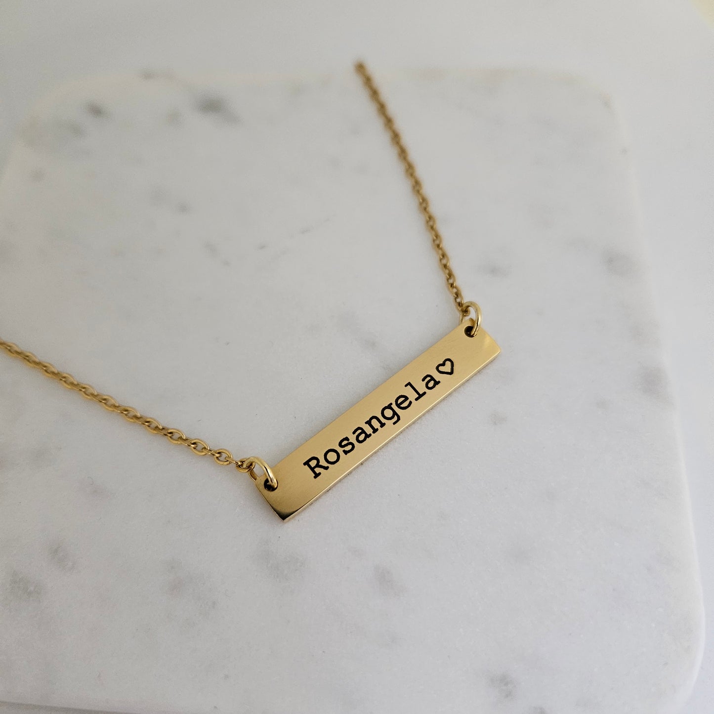 Custom Bar Name Necklace, Personalized Jewelry, Handwriting jewelry, Gift For Mom