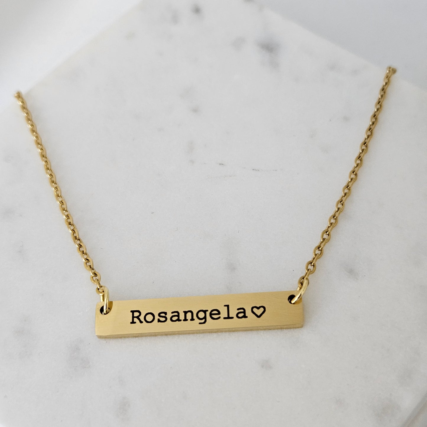 Custom Bar Name Necklace, Personalized Jewelry, Handwriting jewelry, Gift For Mom