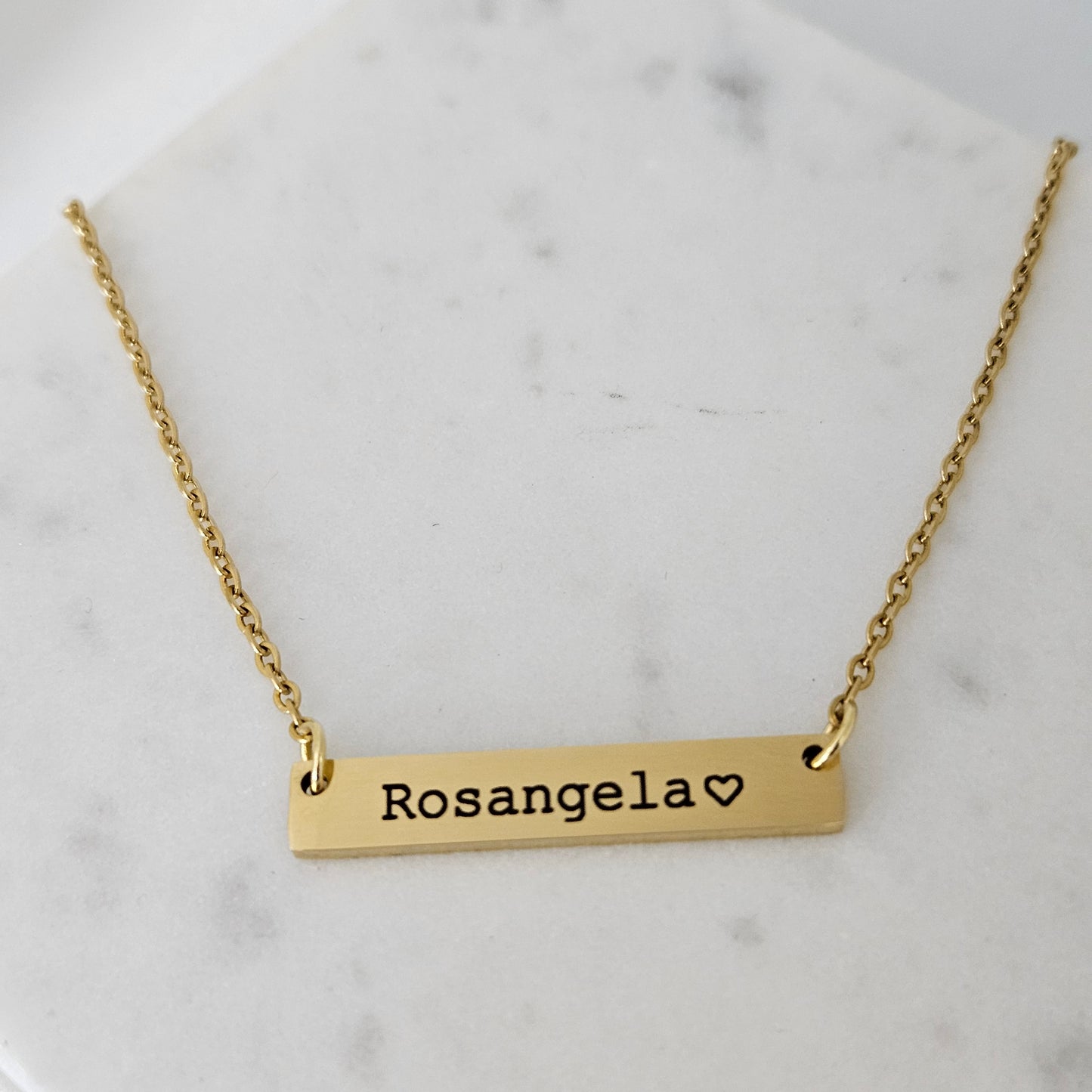 Custom Bar Name Necklace, Personalized Jewelry, Handwriting jewelry, Gift For Mom