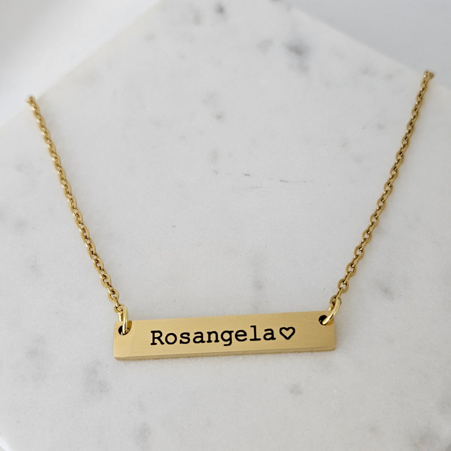 Custom Bar Name Necklace, Personalized Jewelry, Handwriting jewelry, Gift For Mom