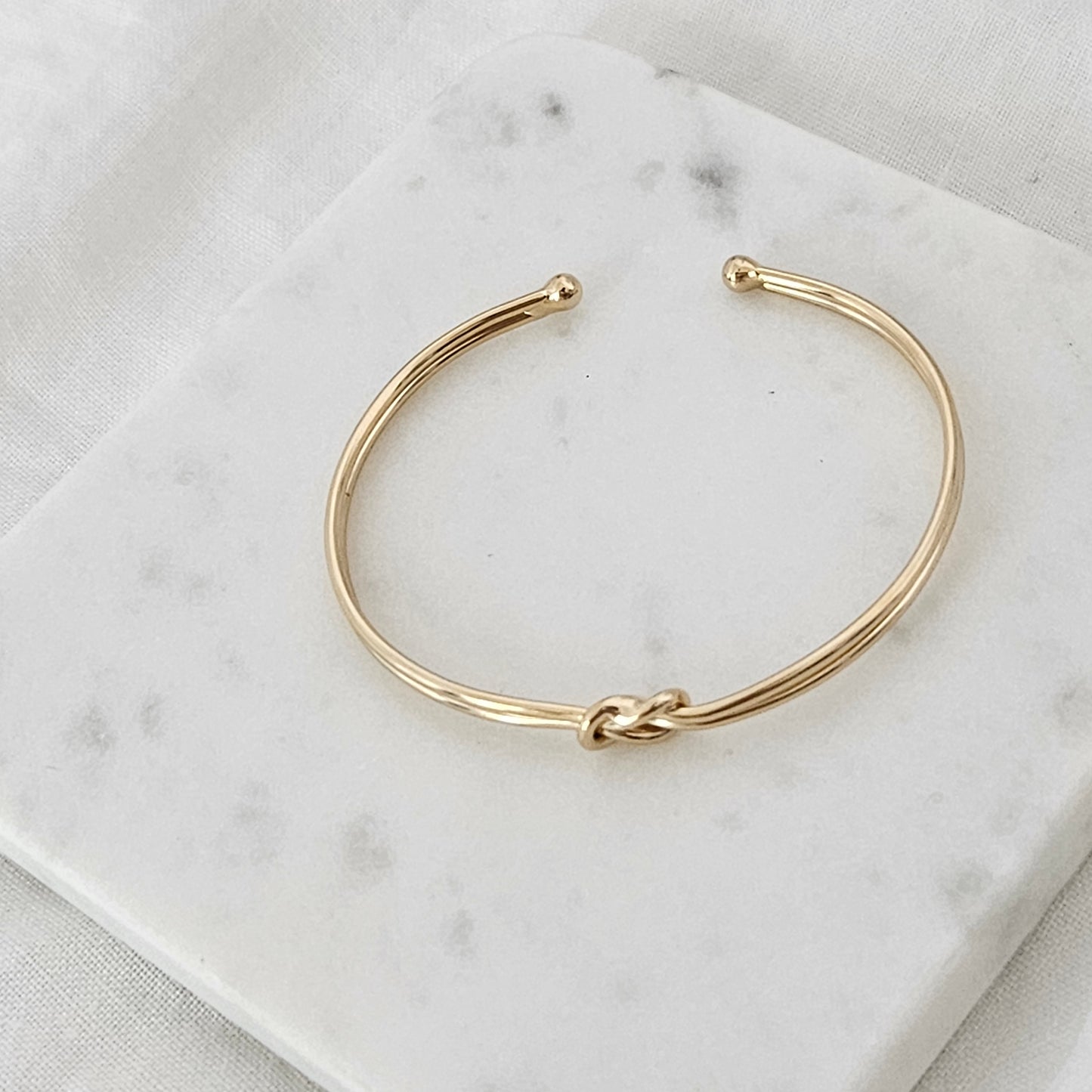 Pretzel Gold Bangle bridesmaid bracelet oval bangle