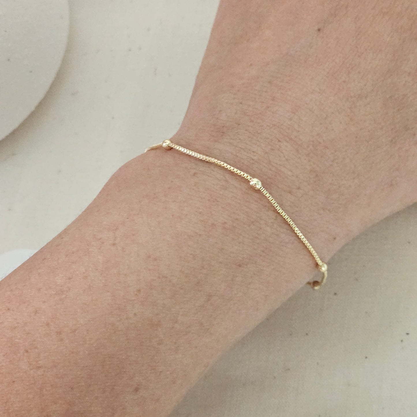 Satellite Bracelet  Layering Bracelet 18k Gold Filled Delicate Layering Bracelet