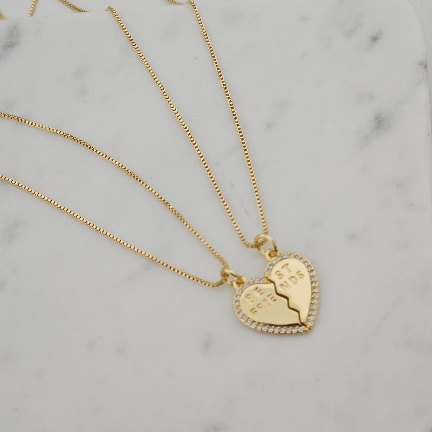 Best Friends Necklace Best Friend Jewelry Heart Couples Necklace Split Heart Best Friend