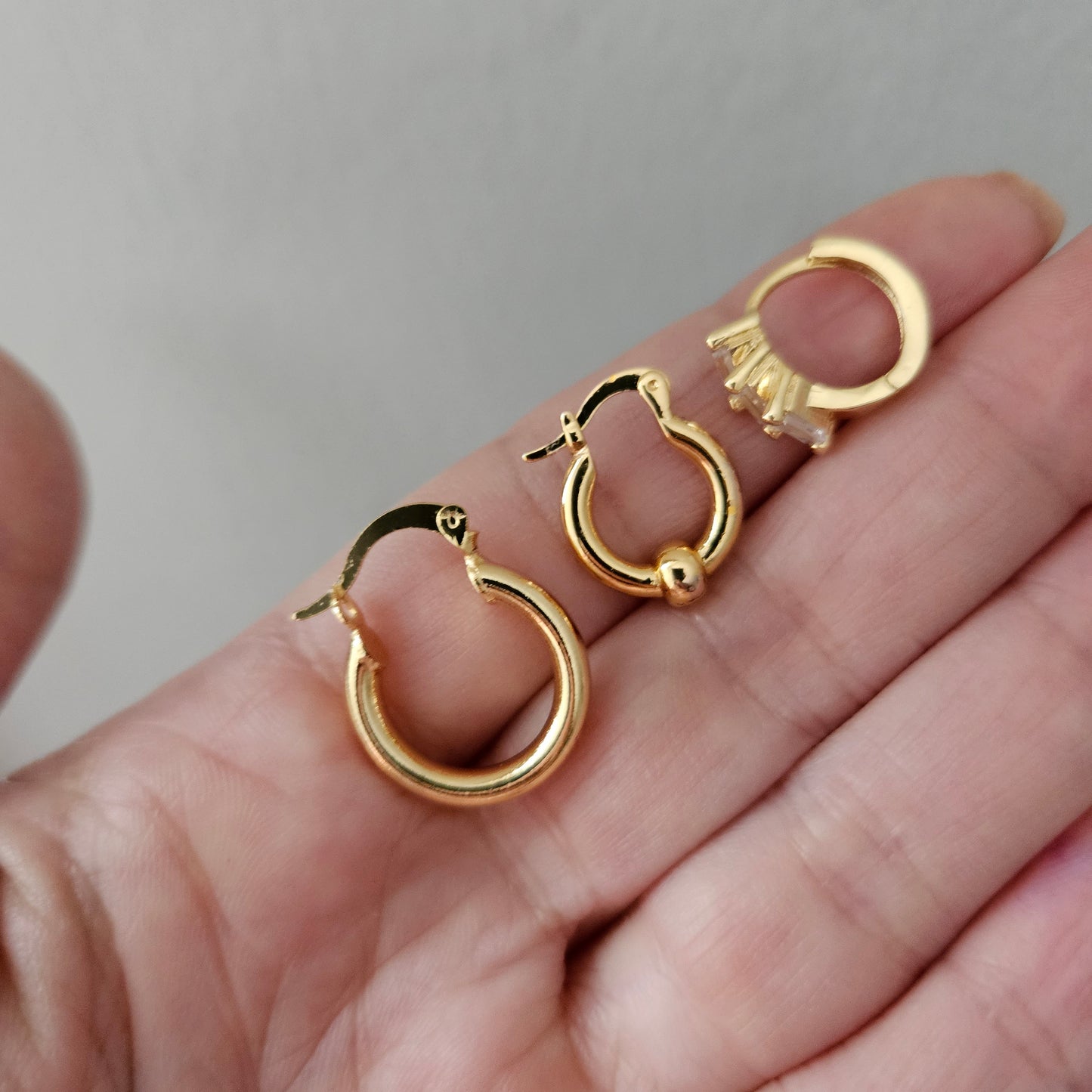 Tiffany Hoop Set 18k Gold Filled Hoop Earrings Set  Small Hoop Earrings Dainty Minimalist